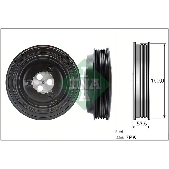 Шкив коленвала Transit 2.4 TD 2000-2020 / 2.2TD RWD