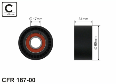 Ролик (60mmX31mm) гладкий