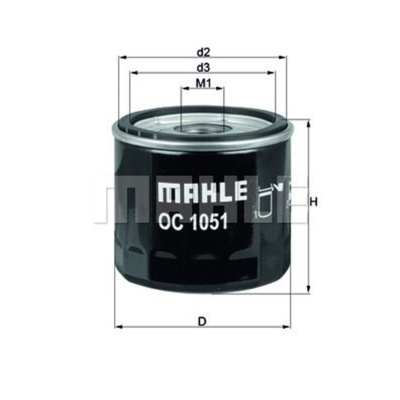 Фильтр масла OC1051 MAHLE / KNECHT без коробки