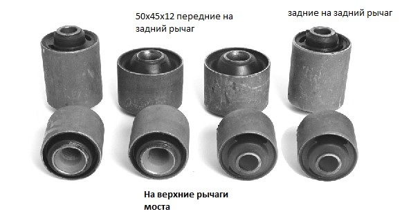 Taunus К-т сайлентблоков задн подвески