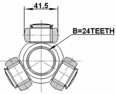 Трехшип Connect 24 шл. (2T14 3W007 BA) d=41mm