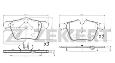 Mondeo / S-Max / Galaxy 2006-2014 передние (2.5 / 2.0-2.2 TDCI)