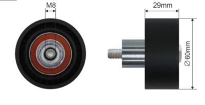 Ролик (60mmX29mm) гладкий